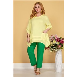 Aira Style 799 желто-зеленый, Брюки,  Блуза