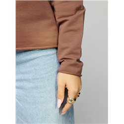 Женский лонгслив из футера 2-х нитки Lingeamo какао ВК-25 (02)