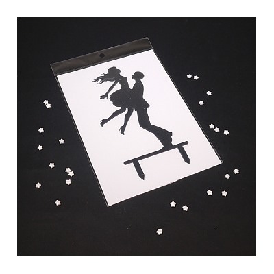 Топпер силуэт "Кружить" черный 9*16 см