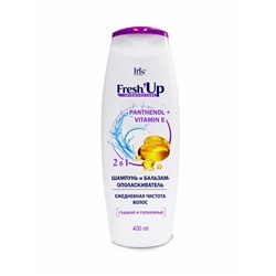 Шампунь-кондиционер FRESH`UP 400мл 2в1 Пантенол+витамин Е п/выпадения IRIS