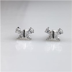 Сережки с хрусталем бриллиантовой огранки