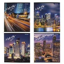 Тетрадь 36 л клетка  Alingar  NIGHT CITY 4 дизайна AL9896 (выпис.по 2шт.)