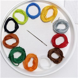 Набор для вышивания крестиком с пяльцами и иглой «Щенок»