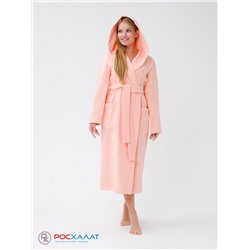 Женский халат с капюшоном персиковый МЗ-06 (32)