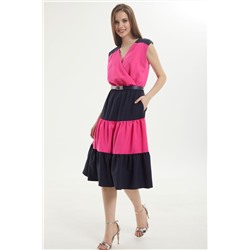 Alani Collection 1708 фуксия/т.синий, Платье