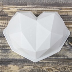 Форма для муссовых тортов Сердце Оригами 19 см, Silikolove