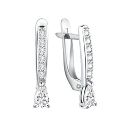 Серьги из серебра куб.циркон., Л-10852
