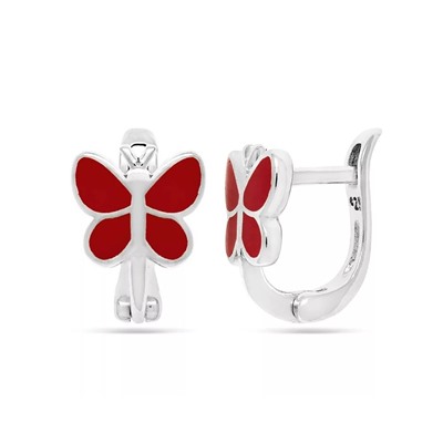 Серьги из серебра эмаль, Тсд42