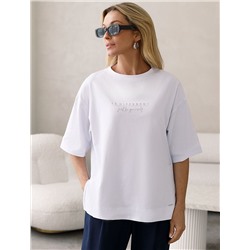 Футболка свободного кроя с авторским принтом