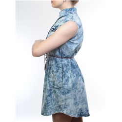 H126 Сарафан джинсовый женский (65% хлопок, 35% полиэстер) размер 44