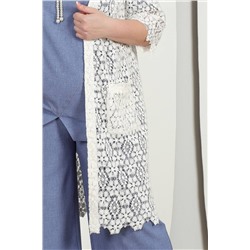 Ninele 7416 небесный, Кардиган,  Брюки,  Блуза