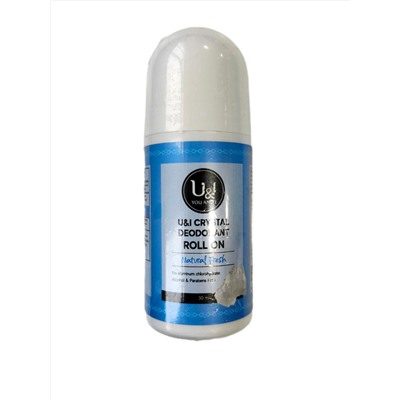 U&I Crystal Deodorant NATURAL FRESH (Кристаллический роликовый дезодорант НАТУРАЛЬНАЯ СВЕЖЕСТЬ), 30 мл.