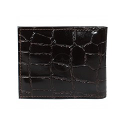 Портмоне мужское Croco-ПР-902 натуральная кожа 1 отд,  10 карм,  коричневый скат (99)  208250