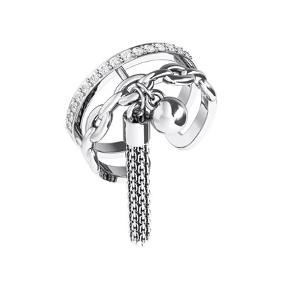 Кольцо из серебра куб.циркон., ЗК0121658