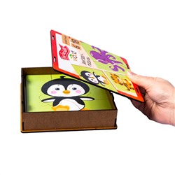 Развивающие деревянные зиг-заг пазлы для малышей «Животные» (18 элементов)