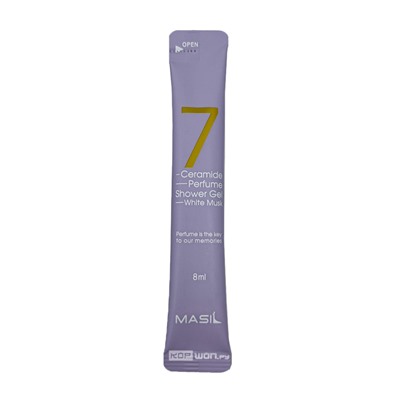 Гель для душа парфюмированный с 7 керамидами White Musk 7 Ceramide Masil, Корея, 8 мл