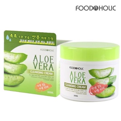FOODAHOLIC Крем д/лица очищ.с экстр.алоэ  Aloe Vera Cleansing Cream 300мл АКЦИЯ! СКИДКА 50%