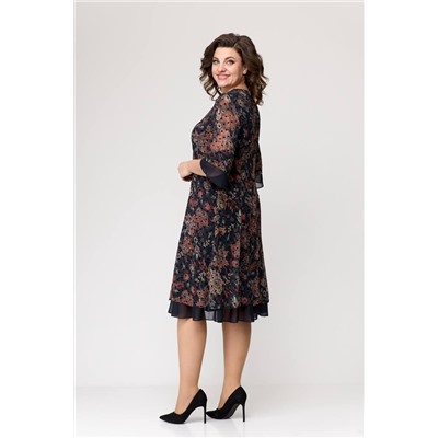 Moda Versal П2202 т.синий+горох, Платье
