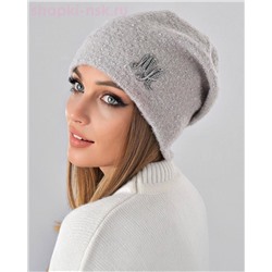 Букле пайетка вышивка Шапка флис (56-58)