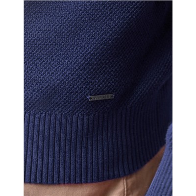 Джемпер фактурной вязки из хлопка с нейлоном