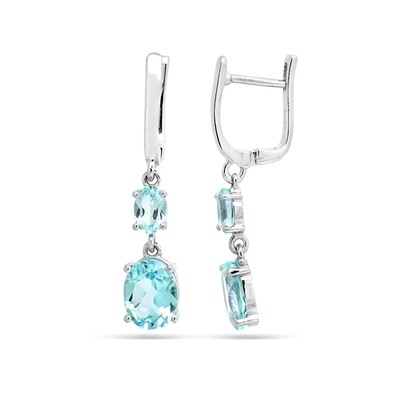 Серьги из серебра топаз, Вивьен