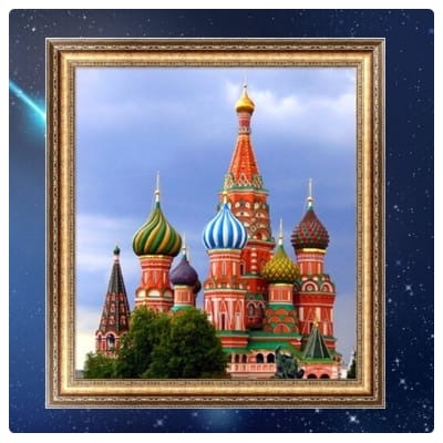 Стразовая картина «Собор» 50*50 см
