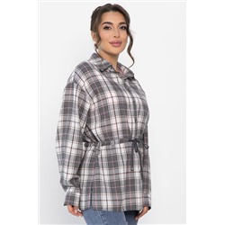 Рубашка хлопковая Джанет (серо-коричневая) Б14276-4М