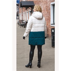 Bugalux 454 170-молоко/изумруд, Полупальто