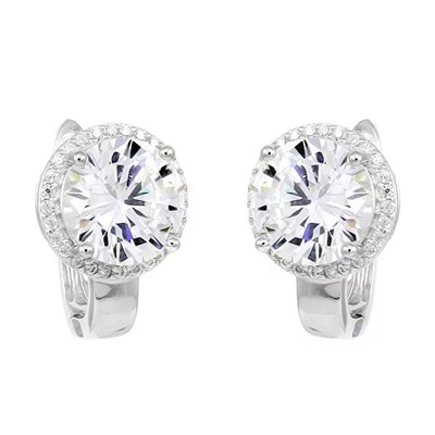 Серьги из серебра куб.циркон., МЦВ1046