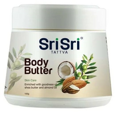 BODY BUTTER With Almond, Shea Butter & Cocoa Butter, Sri Sri Tattva (МАСЛО ДЛЯ ТЕЛА С миндалём, маслом ши и маслом какао, Шри Шри Таттва), 150 г.