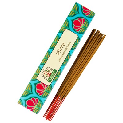 MYRRH Natural Masala Incense, Namaste India (МИРРА натуральные масала благовония, Намасте Индия), уп. 15 г.