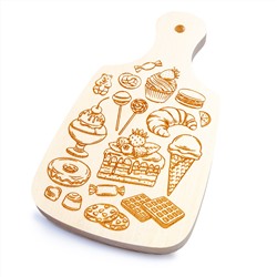 Разделочная доска для выжигания «Сладости»