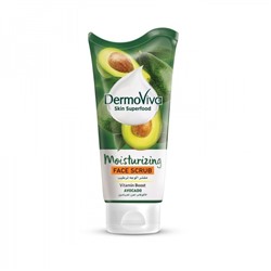 DermoViva MOISTURIZING Face Scrub, AVOCADO, Dabur (УВЛАЖНЯЮЩИЙ скраб для лица с АВОКАДО - заряд витаминов, Дабур), 150 мл. - СРОК ГОДНОСТИ ДО 30 АПРЕЛЯ 2025 ГОДА