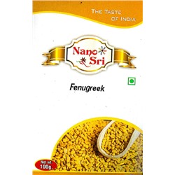 FENUGREEK, Nano Sri (ПАЖИТНИК семена, Нано Шри), 100 г. - СРОК ГОДНОСТИ ДО 31 ОКТЯБРЯ 2024 ГОДА