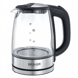 Чайник электрический 2200 Вт, 1,7 л DELTA LUX DL-1204B черный
