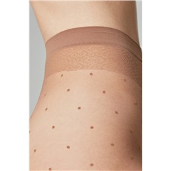 Колготки тонкие 20 den с рисунком в мелкую точку в цвете bronz 29109/14С-48СП/bronz