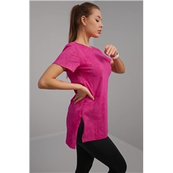 Женская удлиненная футболка с разрезами Happyfox