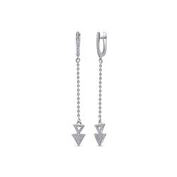 Серьги из серебра куб.циркон., В10-0822