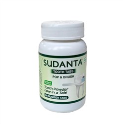 Tooth Tabs SUDANTA, Sri Sri Tattva (Зубной порошок в Таблетках СУДАНТА, Шри Шри Аюрведа), 60 таб.