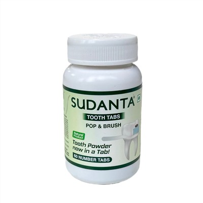 Tooth Tabs SUDANTA, Sri Sri Tattva (Зубной порошок в Таблетках СУДАНТА, Шри Шри Аюрведа), 60 таб.