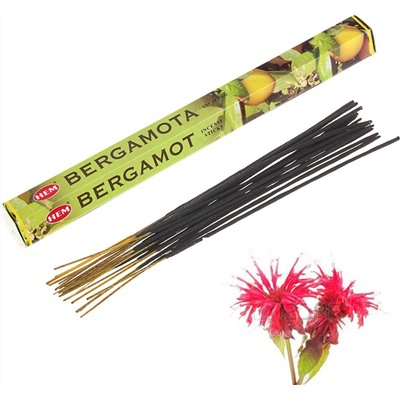 Hem Incense Sticks BERGAMOT (Благовония БЕРГАМОТ, Хем), уп. 20 палочек.