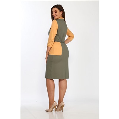 Lady Style Classic 1750/1 хаки-горчица, Платье