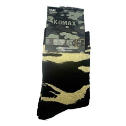 Носки  Муж.  Р-р 41-47 теплые KOMAX (88%хлопок,10%полиамид,2%элайкра) Камуфляж махр.473541