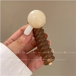 Резинка-пружинка для волос с ШАРИКОМ