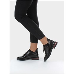 C422-1 BLACK Ботинки женские (натуральная кожа, байка) размер 38