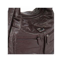 Сумка женская искусственная кожа Guecca-8615  (рюкзак-change),  2отд,  шоколад 241778