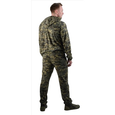 Костюм трикотажный "ТИР-3" серо-зеленая цифра (куртка + брюки 100%х/б)