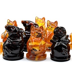 Шашки "Кошки - мышки" 27*28мм цв.медовый, кофейный