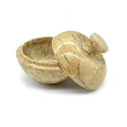 Сахарница из ракушечника форма яблоко 100*100*90 мм