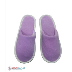 Тапочки из велюра с закрытым мысом сиреневые ТВ-02 (15)